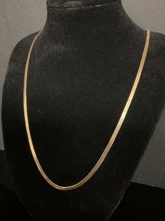 14K Gold Herringbone Necklace