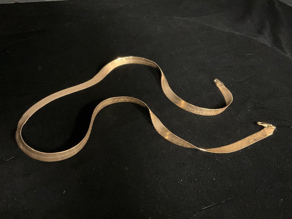 10K Gold Herringbone Necklace