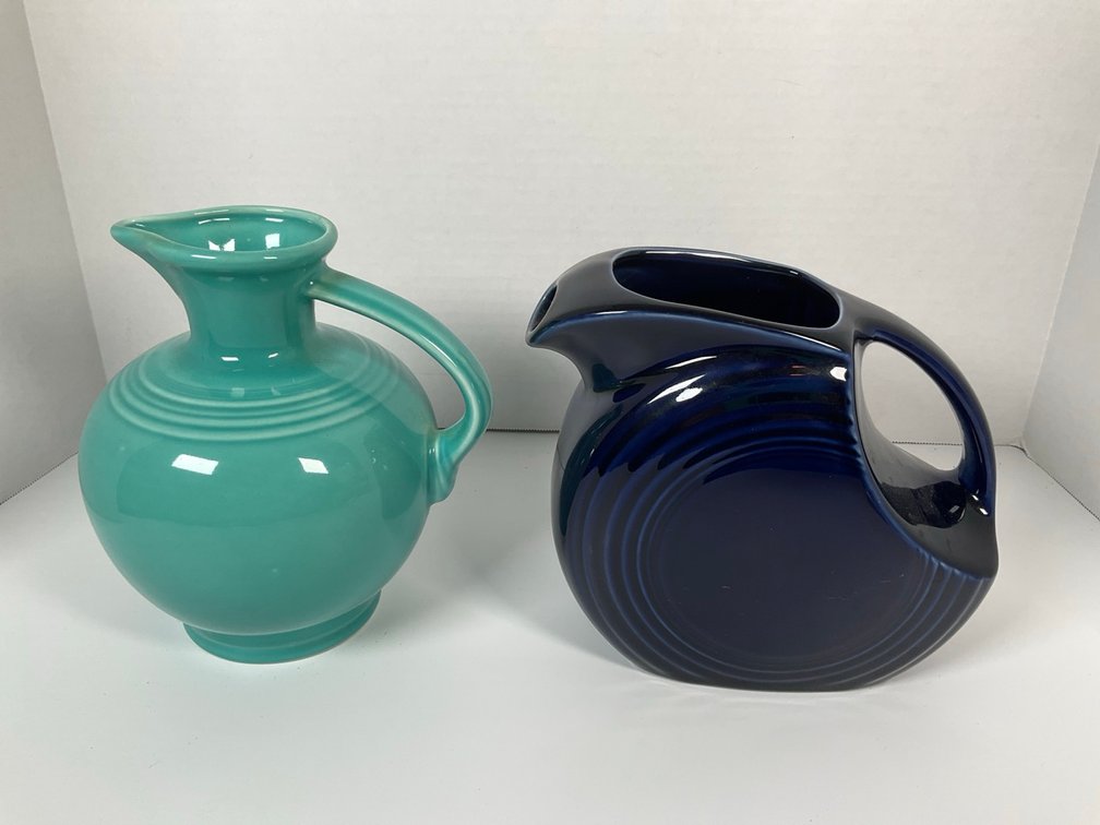 Homer Laughlin Fiesta Ceramic Disc Pitcher and Carafe Jug Lot