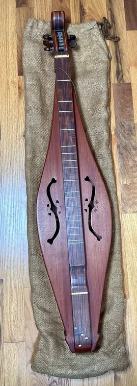 Handcrafted Appalachian Mountain Lap Dulcimer with Burlap Case