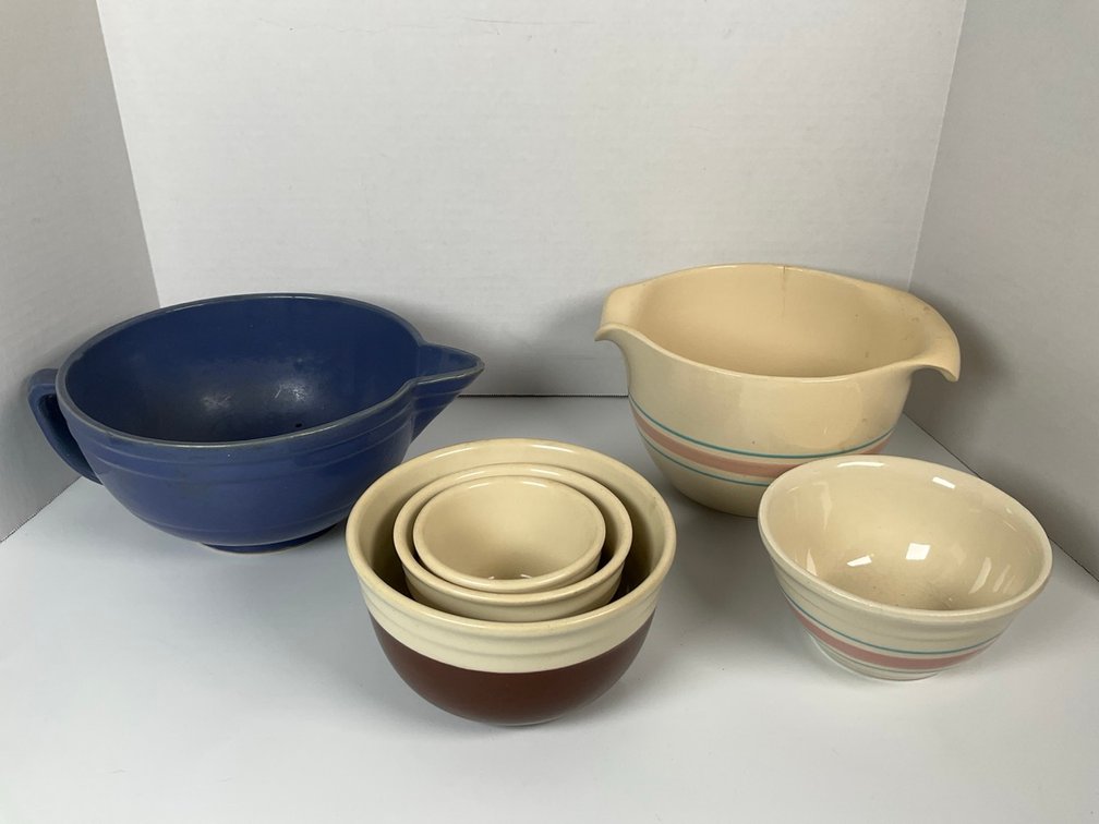 McCoy Banded Batter Bowls and Oxford Stoneware Mixing Bowl Collection