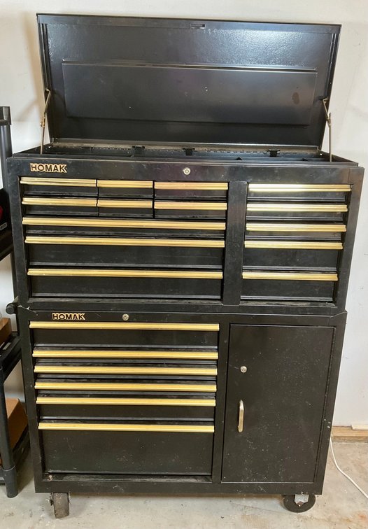 Homak Professional Rolling Tool Chest Combo Cabinet With Casters