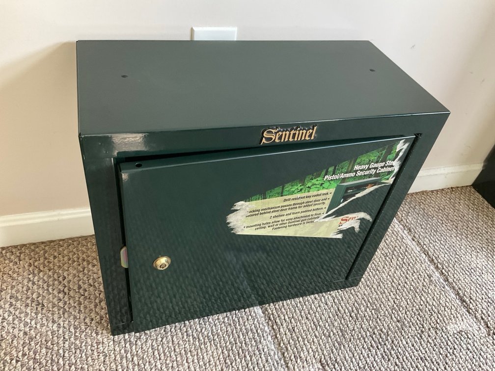 Sentinel Steel Pistol Ammo Security Cabinet with Bushnell Scope