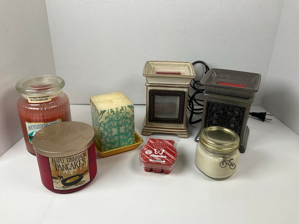 Scentsy Jane Ceramic Wax Warmers &  Scented Jar Candles Lot