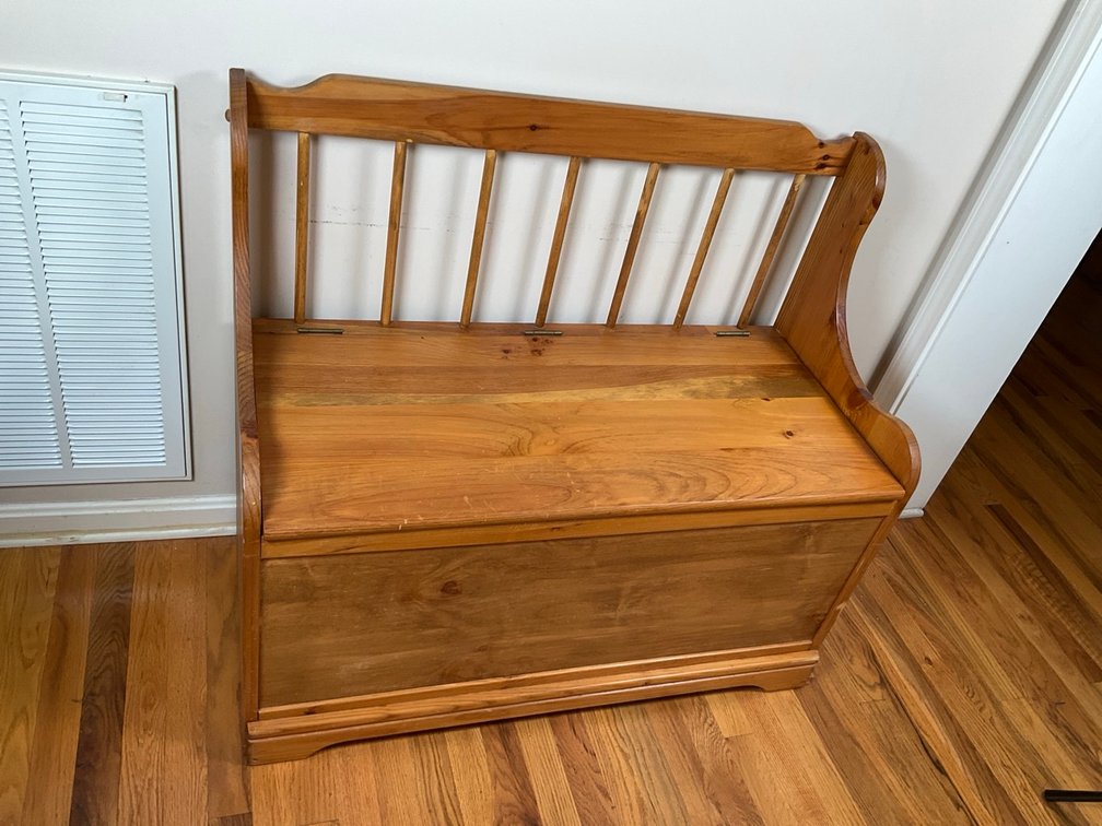 Wooden Spindle Back Storage Bench Trunk Seat Entryway Furniture