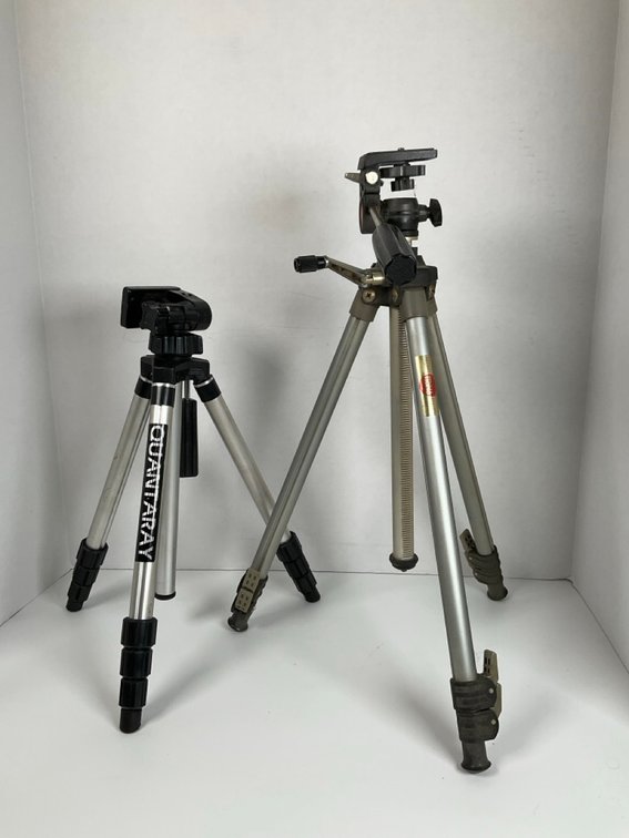 Quantaray Compact Travel Tripod and Trina Geared Camera Tripod