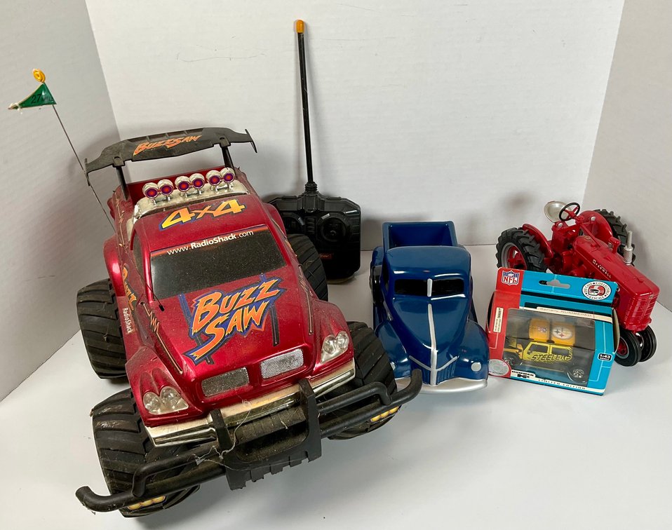 RadioShack Buzz Saw RC Monster Truck &  Farmall Tractor Model Lot