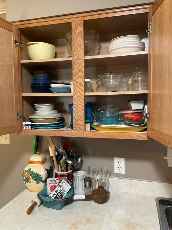 Assorted Kitchenware, Dinnerware, Mixing Bowls and Epoch Zoom Blue Serving Dish