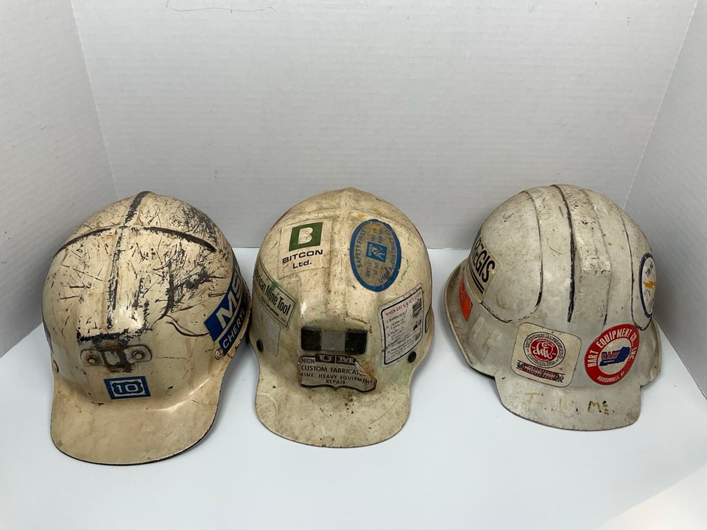 MSA Comfo-Cap Hard Hats with Mining and Safety Decals Trio