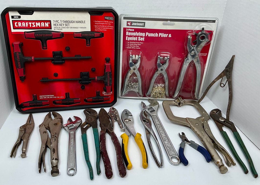 Craftsman T-Handle Hex Key Set, JobSmart Punch Plier Assortment & More