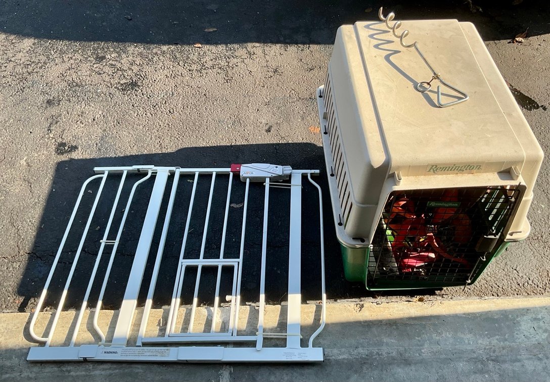 Remington Dog Crate, ASPCA Extra Wide Pet Gate & MoreLot