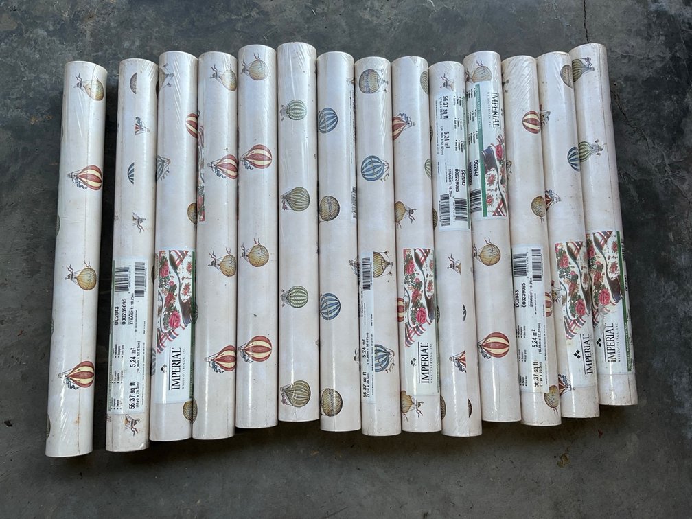 Imperial Wallcoverings Hot Air Balloon Wallpaper Rolls Lot of 12