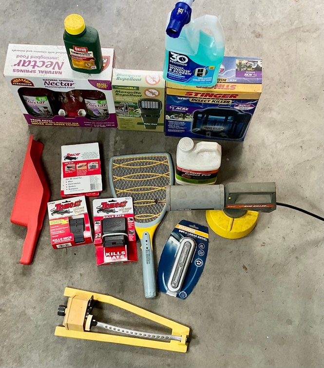 Lawn Care and Pest Control Assortment Featuring Stinger Bug Zapper