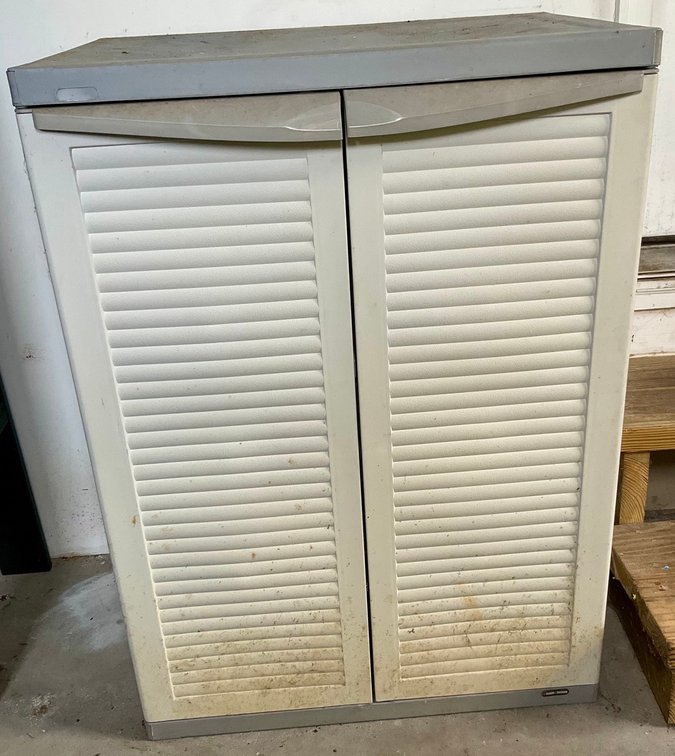 Black+Decker Louvre Base Utility Cabinet With Cleaning Household Supplies