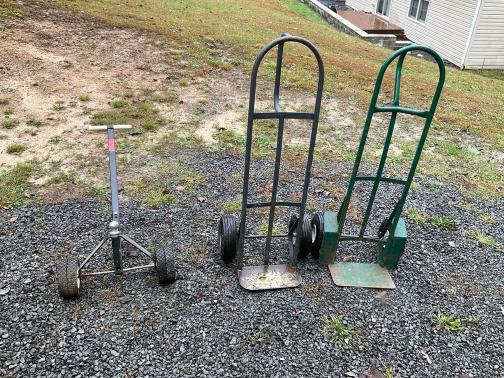 Heavy Duty Manual Trailer Dolly and Two Hand Trucks