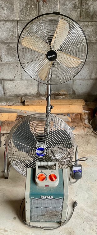 Holmes Pedestal Fan, WeatherWorks Floor Fan and Patton Utility Heater