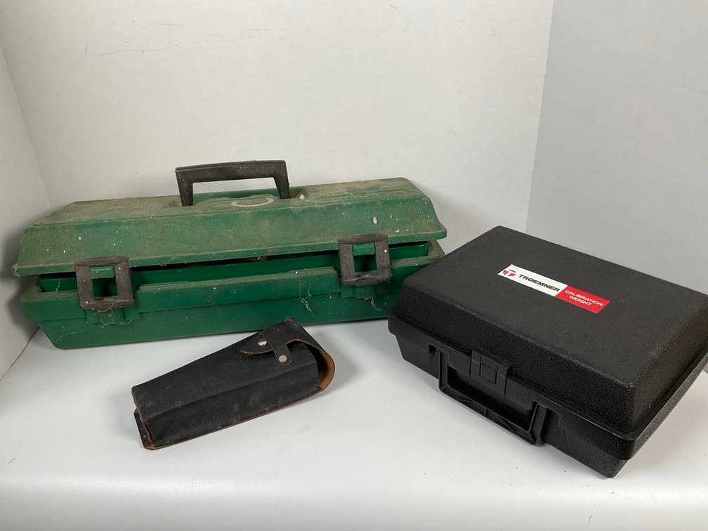Troemner Calibration Weight, Abney Hand Level and SK Tools Box