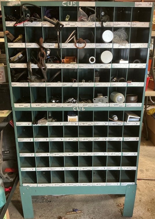 Metal Curtis Display Tool Rack With Contents