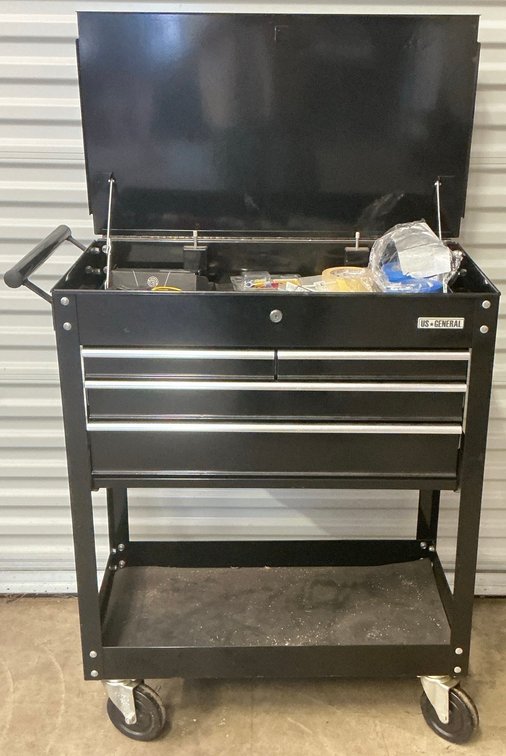 U.S. General Rolling Four Drawer Tool Box