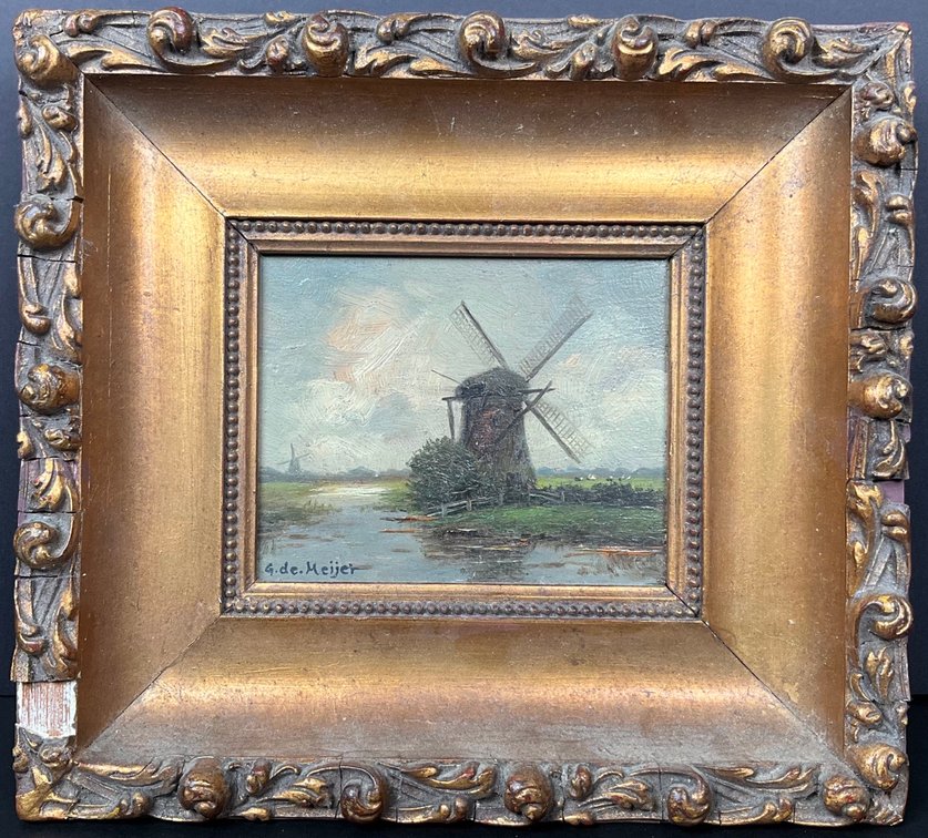 Original Oil Painting in Ornate Gold Frame