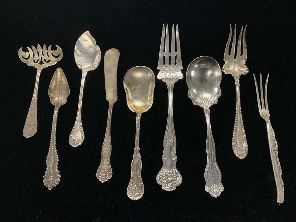9 Pieces of Miscellaneous Sterling Flatware