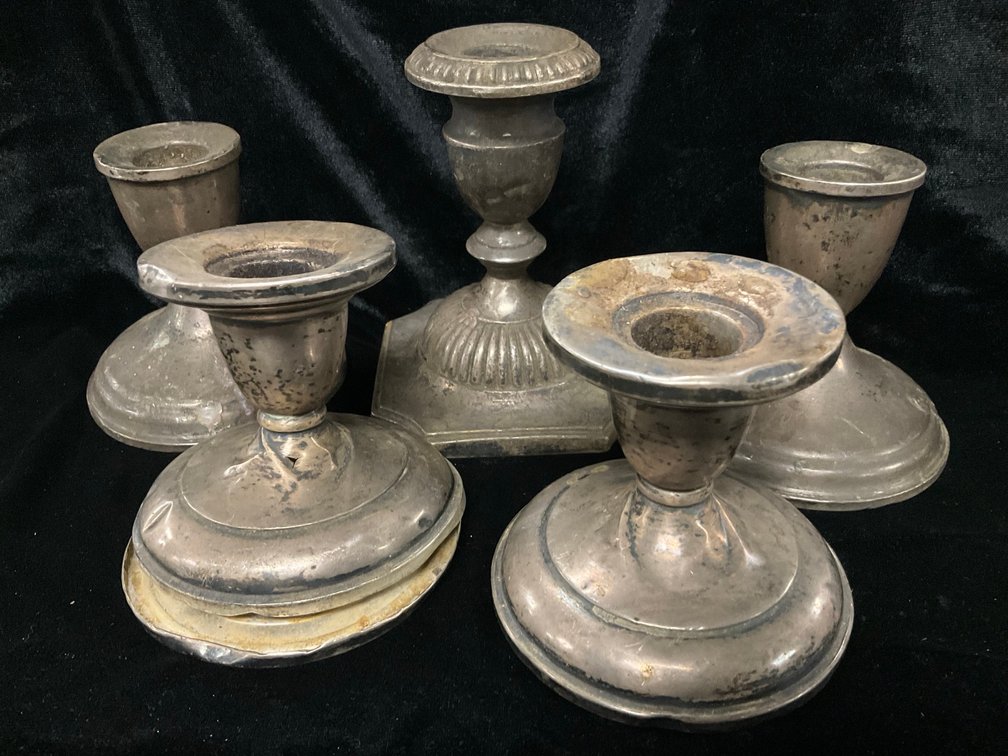 5 Weighted Sterling Candlesticks