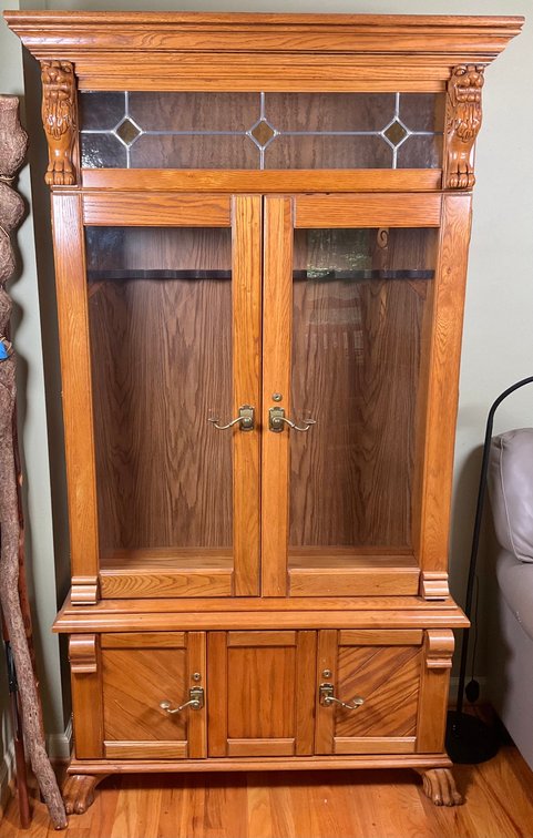 Elegant Oak Gun Cabinet