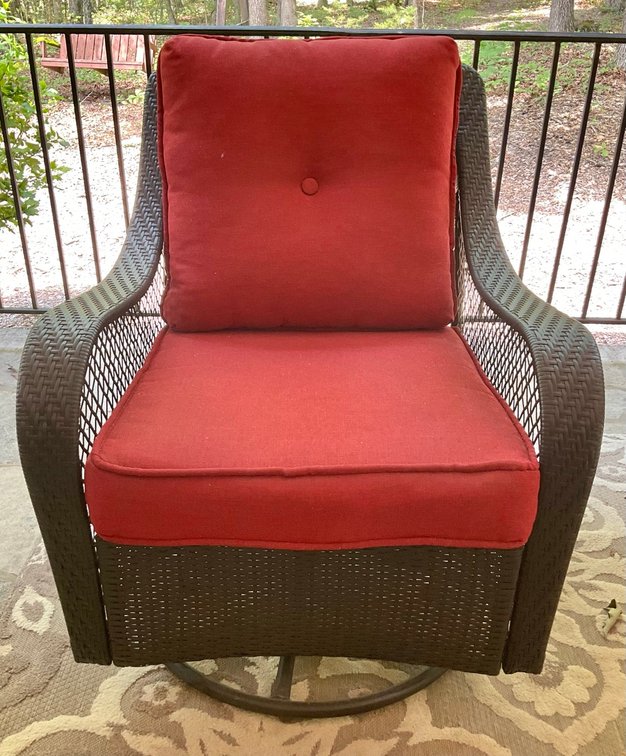Resin Wicker Outdoor Swivel Glider Chair 1
