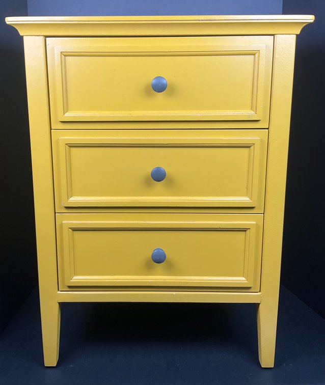 Pair of Contemporary Yellow Colored Side Tables