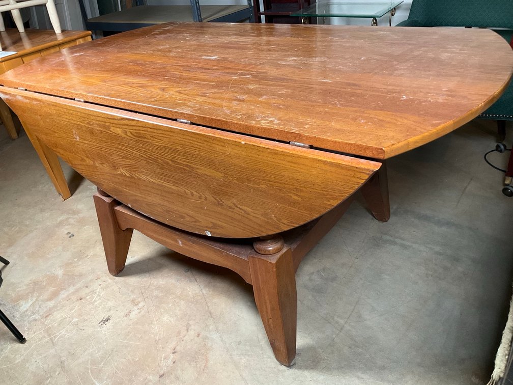 Drop Leaf Chunky Wood Table