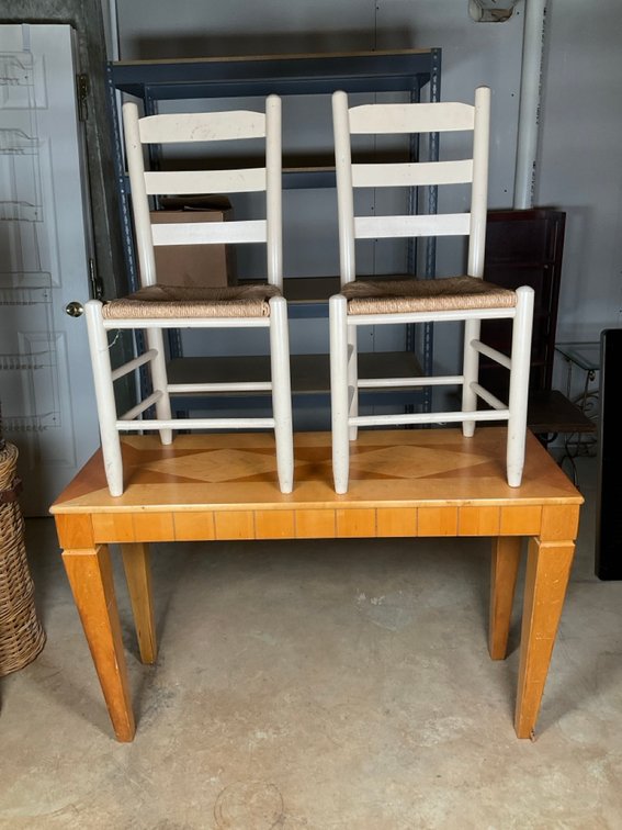 Skinny Console Table & Two Chairs