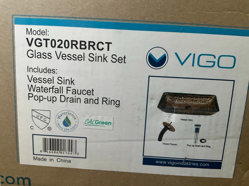 Glass Vessel Sink Set