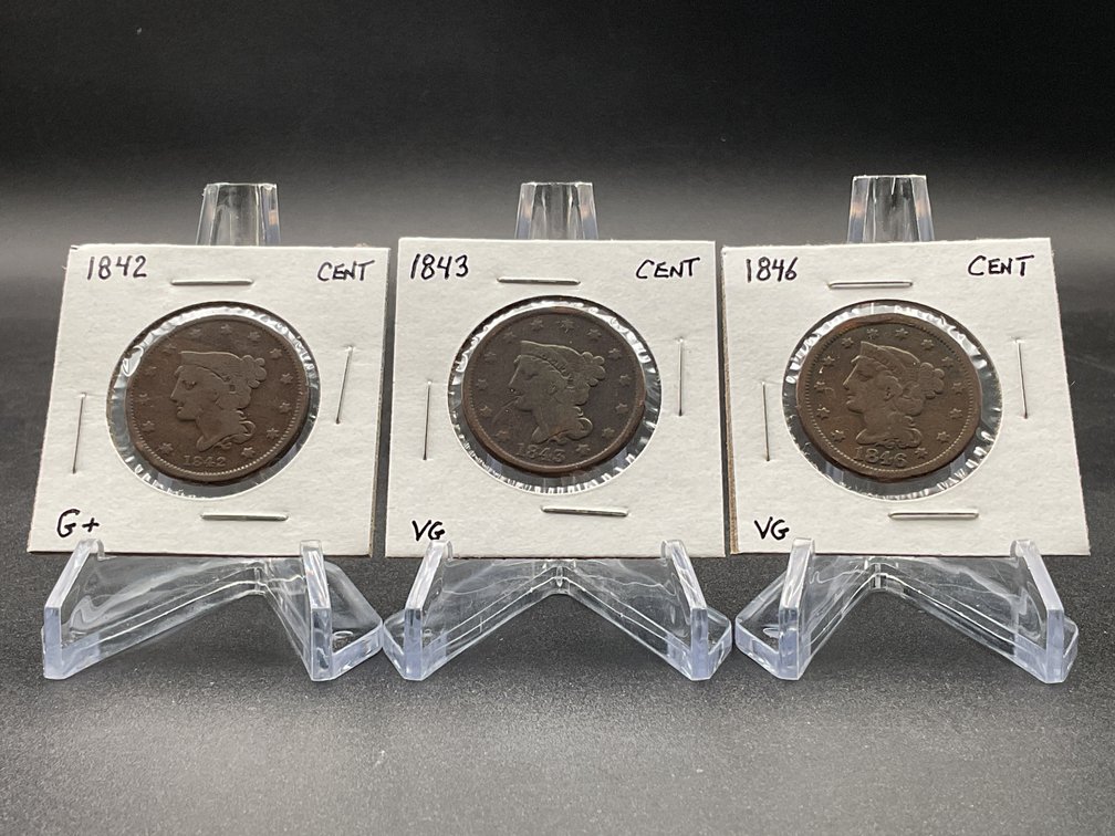 Three Large Cents
