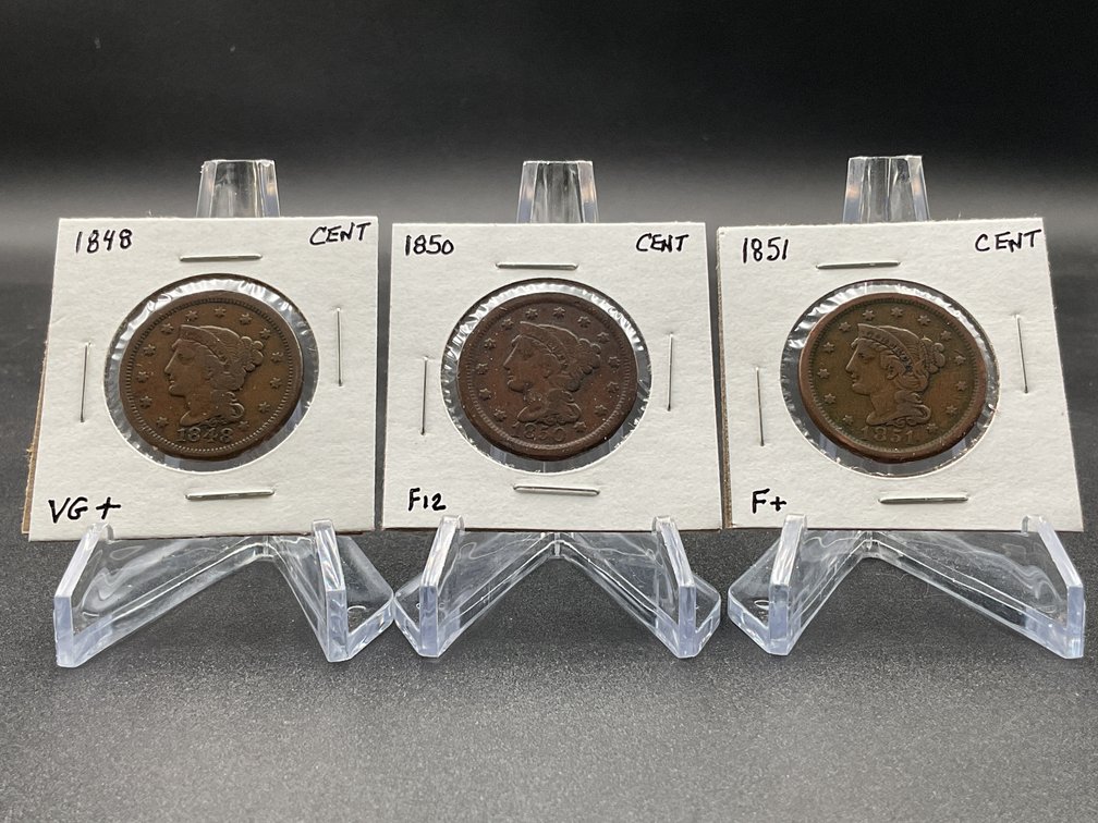 Three Large Cents