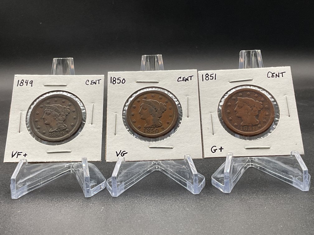 Three Large Cents