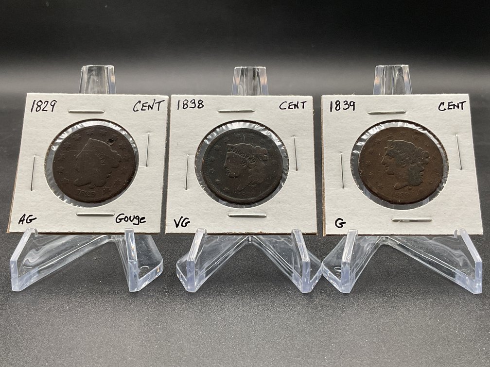 Three Large Cents
