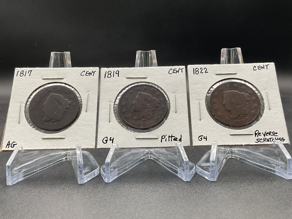 Three Large Cents