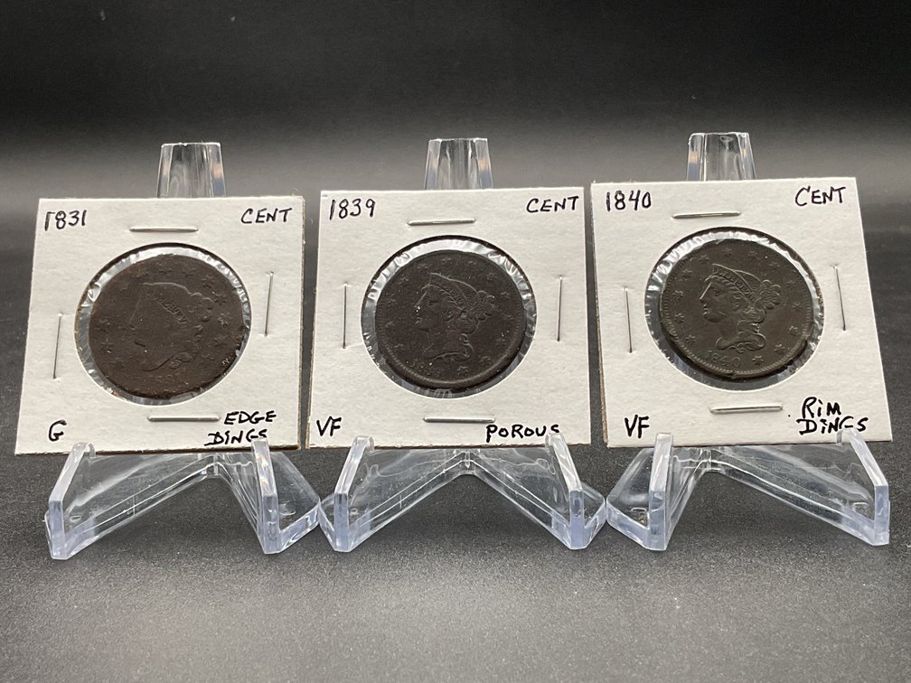 Three Large Cents