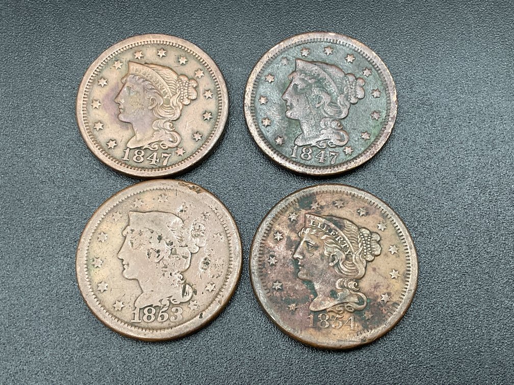 Four Large Cents with Planchet Issues
