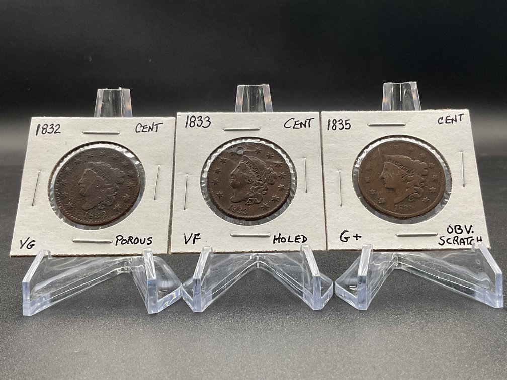 Three Large Cents