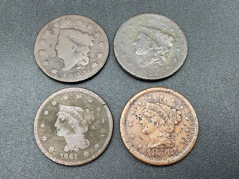 Four Large Cents with Planchet Issues
