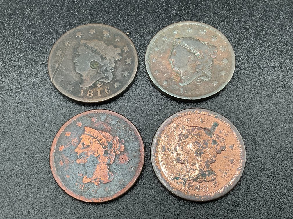 Four Large Cents with Planchet Issues