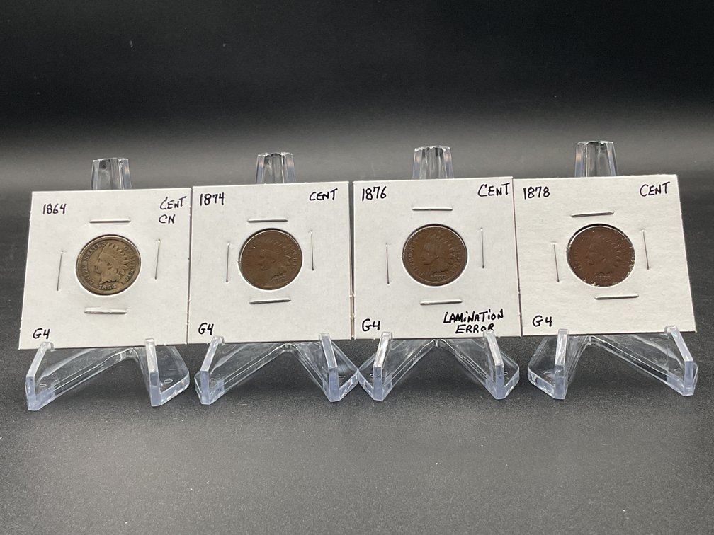 Four Better Date Indian Cents