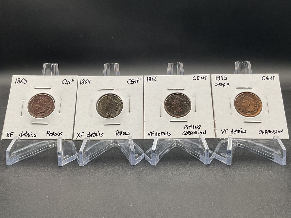 Four Indian Cents