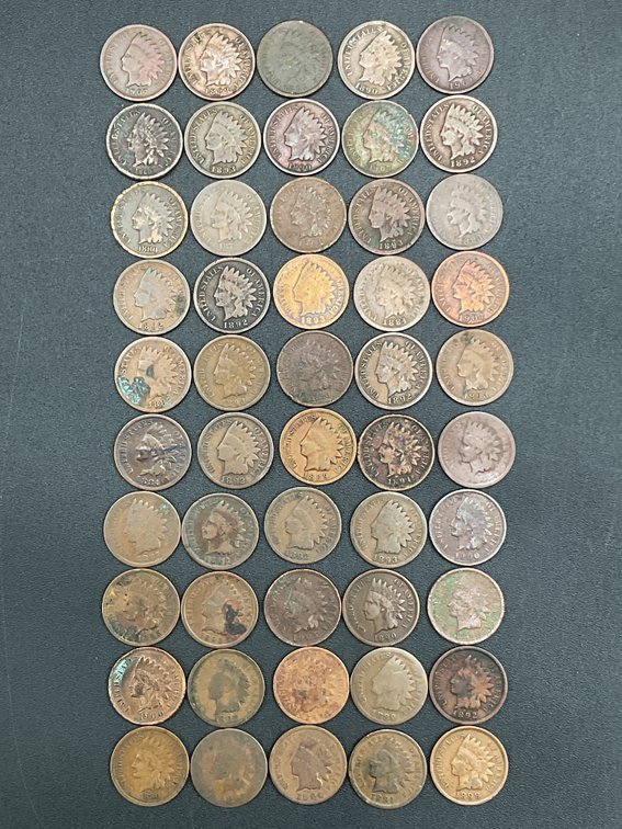 Roll (50 Coins) of Circulated Indian Cents