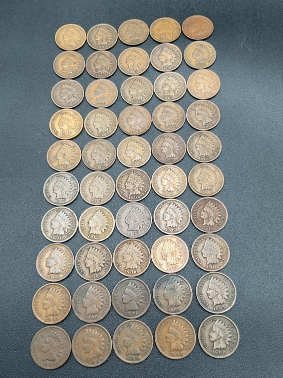 Roll (50 coins) of Circulated Indian Cents
