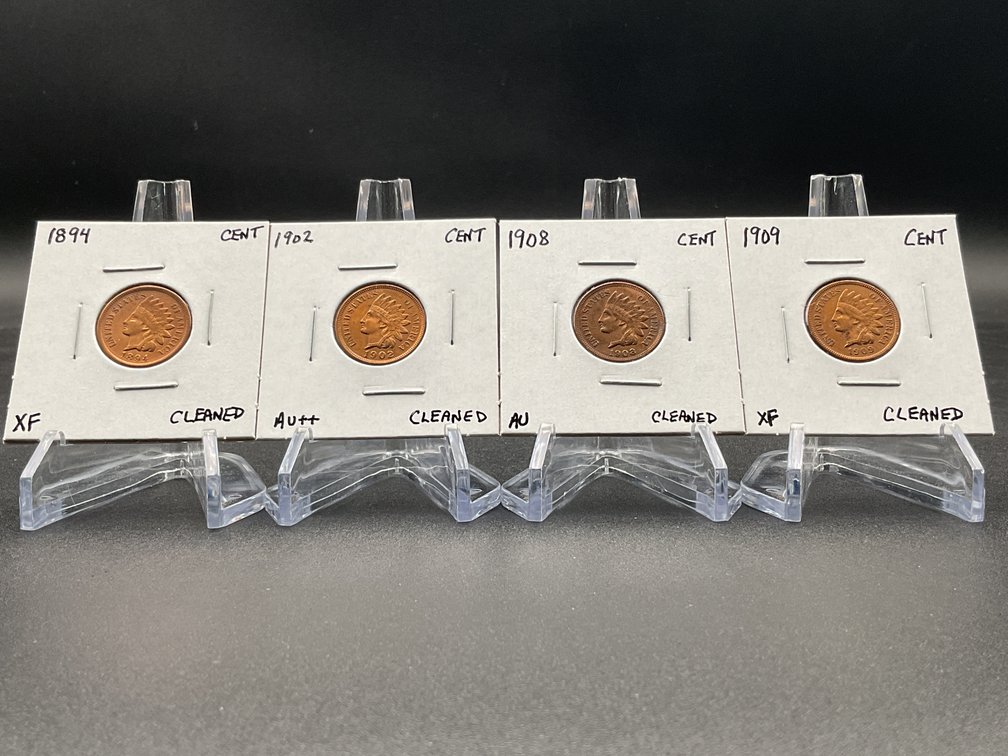 Four Indian Cents in Better Grades