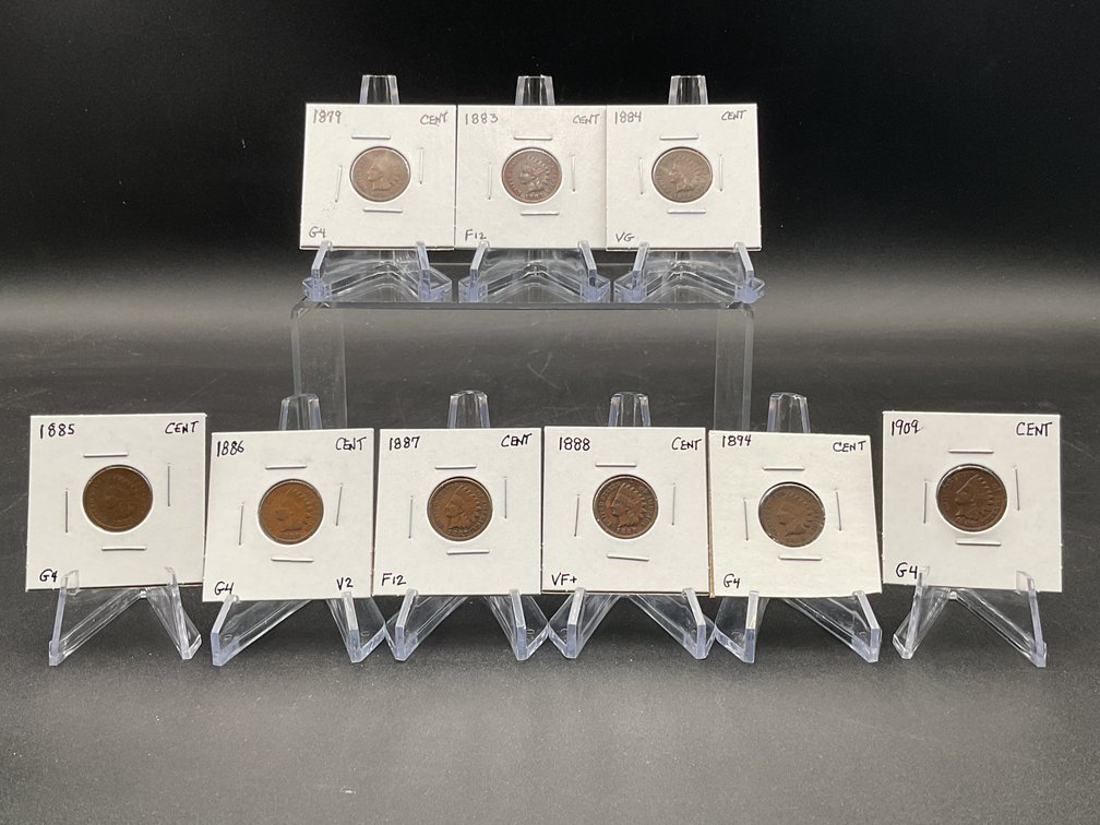 Nine Indian Cents