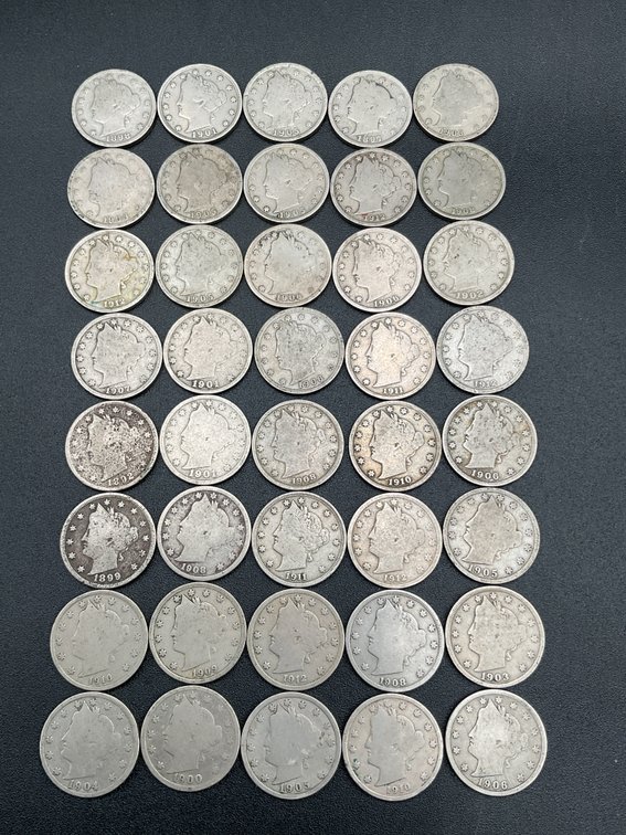 Roll of Circulated Liberty Nickels (40 Coins)