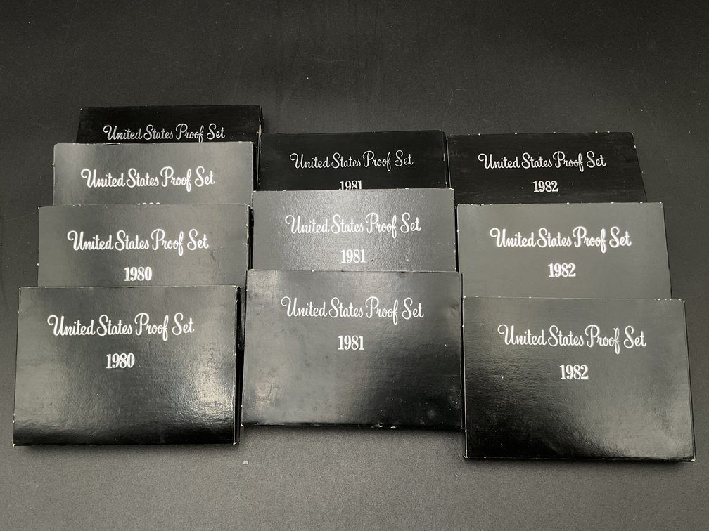 10 Proof Sets in Original Government Packaging